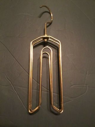 Vintage Brass Tone Tie Hanger Holds Up To 50 Ties.  79/hh