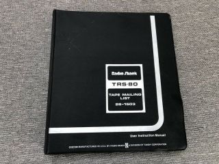 Radio Shack TRS - 80 Model I Cassette Tape Mailing List 26 - 1503 Software 2
