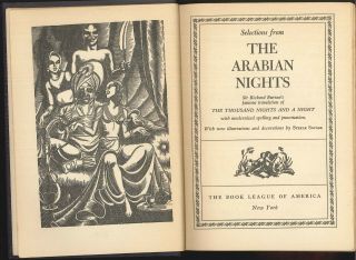Arabian Nights Burton Hardcover Book League Of America Illus Steele Savage