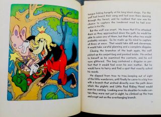 Disney ' s Silly Symphonies BIG BAD WOLF & Red Riding HOOD 1930 ' s Book ColorPLATES 5