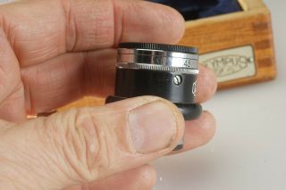 Vintage OLYMPUS FH TOKYO Condenser Lens with P010x PO10X Eyepiece Wood Case 4