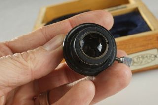 Vintage OLYMPUS FH TOKYO Condenser Lens with P010x PO10X Eyepiece Wood Case 5