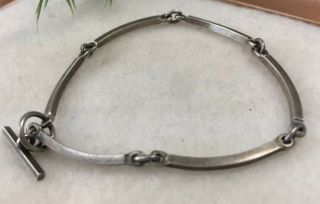 Vintage N.  E.  From Denmark Bracelet Sterling Silver Modernist Jewelry Toggle 2