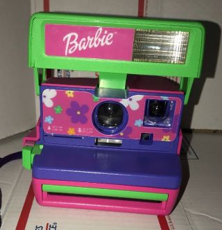 Vintage Polaroid Barbie Instant Film One Step 600 Camera Cleaned &