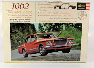 Vintage 1962 Plymouth Valiant 1/25 Model Kit By Revell - Partially Built