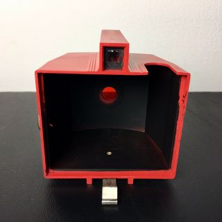 Vintage Red Savoy Box Camera With Flash Hard To Find 8