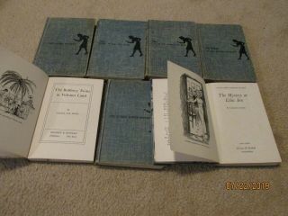 Six Vintage Nancy Drew Mystery Story Books Blue Cover & One Bobbsey Twins Book 2
