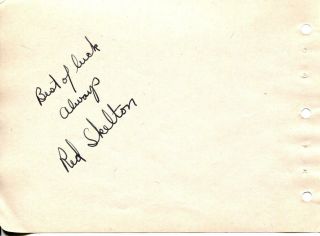 Red Skelton Autograph Comedian Actor In Dubarry Was A Lady Signed Vintage Page