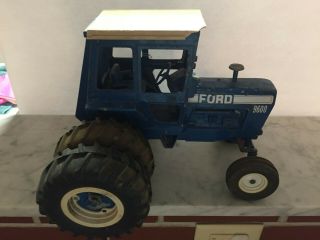 Vintage Ertl 1/12 Blue Ford 9600 Die Cast Tractor Restoration Or Parts