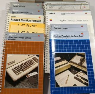 Vintage Apple Official Books Mac Booklets Manuals & Boxes II IIe IIc III 2 2