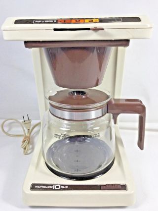 Vintage Norelco Dial - A - Brew Ii - 10 Cups Coffee Maker - &