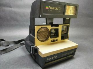 Vintage Polaroid Sun 660 Autofocus Se Camera 50th Anniversary Edition