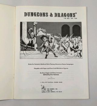 VINTAGE DUNGEONS & DRAGONS RULEBOOK F116 - R TSR GAMES D&D 1977 PRINT 1ST EDITION 2