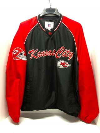Vintage Kansas City Chiefs Long Sleeved Pulover Jacket Nfl Men 