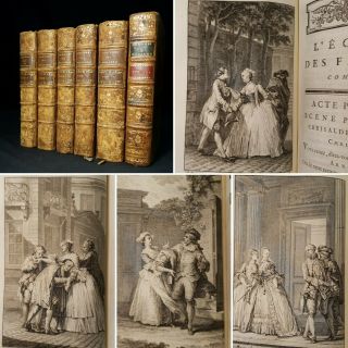 1773 Oeuvres De Moliere M.  Bret Edition All 33 Copper Plates,  Frontis Scarce