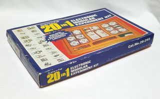 VINTAGE 1971 Science Fair 20 in 1 Electronic Modular Experiment Kit 28 - 245 4