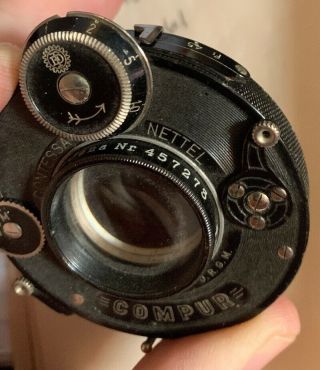 Vintage Carl Zeiss Jena Compur Lens 10.  5 cm Tessar 1:4.  5 3
