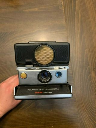 Vintage Black Polaroid Sx - 70 Se Land Camera Sonar Onestep