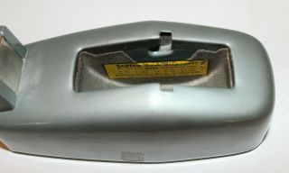 Vintage Mid Century Scotch Metal Tape Dispenser Heavy Duty Industrial MCM Gray 8