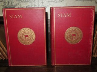 1924 Siam By Graham In 2 Vols 153 Illustrations & Map Thailand Bangkok Rama Vi