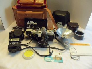 Minolta Sr - 1 Camera Bundle,  Minolta Lens Auto Rokkor - Pf 1:1.  8 F=55mm 4466885,  Mi