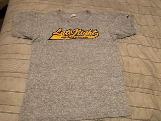 Vintage Late Night With David Letterman Adult T - Shirt Champion Usa Size M