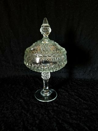 Gorgeous.  Vintage Crystal Glass Candy Dish / Lid