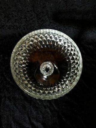 GORGEOUS.  vintage Crystal Glass Candy Dish / Lid 3