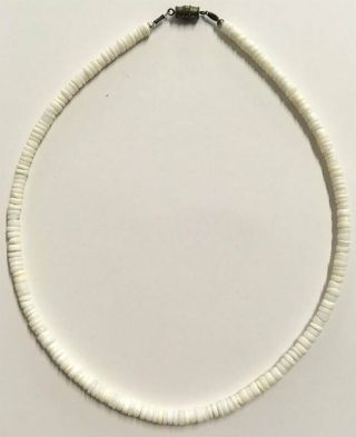 Vtg Hawaiian Puka Shell Necklace 17 " Choker Barrel Clasp 16 Grams Pk12