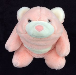 Gund Snuffles Pink White 1980 Vintage Bear 9 " Plush Stuffed Animal