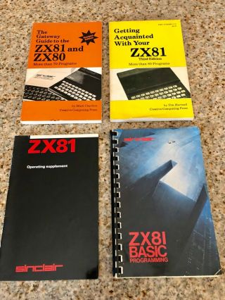 ZX81 Sinclair Computer,  w/16K RAM,  ZX81 Books and Software 2