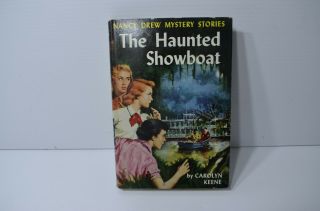 Vintage Early Printing Nancy Drew " The Haunted Showboat " No.  35 W /dj