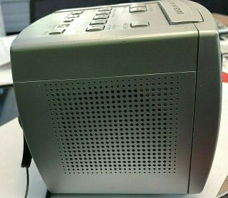 Vintage Sony ICF - C113V Digital Dream Machine TV/FM/AM/Weather Cube Clock Radio 6