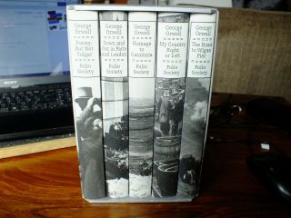 George Orwell Reportage - The Folio Society Five Volume Book Set In Slipcase