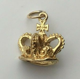 Vintage 375 9ct Gold Royal Crown Charm / Pendant