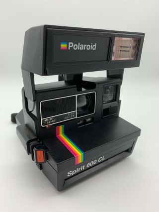 Vintage Polaroid Spirit 600 Cl Instant Camera W/ Flash And Rainbow Stripe