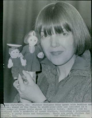 Mary Quant With Dolls - Vintage Photo