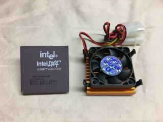 Intel 486 Dx4 100 Mhz Socket 3 Processor Cpu And Cooling Fan,  Retro Gaming