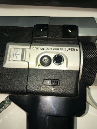 Vintage Canon Auto Zoom 518 8 Video Camera With Case 3