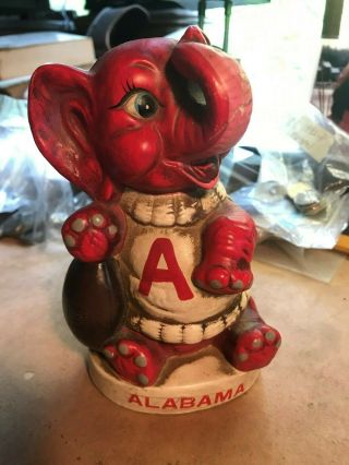 Alabama Football Elephant Mascot Bank,  Vintage 60 