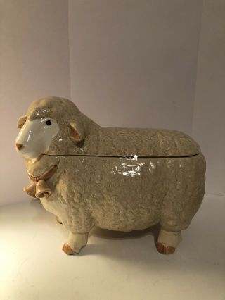 Vintage Otagiri Sheep Cookie Jar 1983 Made In Japan