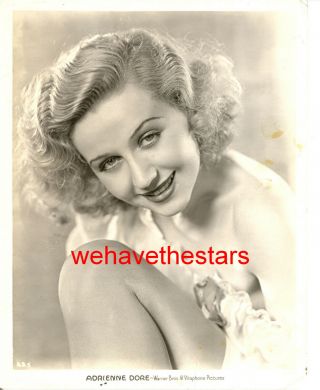 Vintage Adrienne Dore Gorgeous Sexy Blonde 30s Wb Publicity Portrait