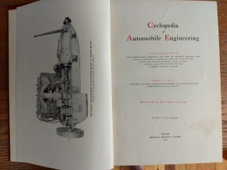 Cyclopedia of Automobile Engineering 1915 Edition 5 - volume set.  Fair to Good. 3