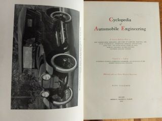 Cyclopedia of Automobile Engineering 1915 Edition 5 - volume set.  Fair to Good. 4