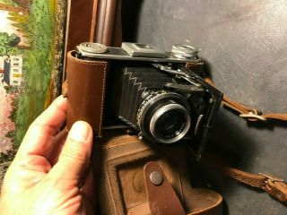 Vintage Old Antique Voigtlander Bessa 66 Folding Camera W/case 35mm ?
