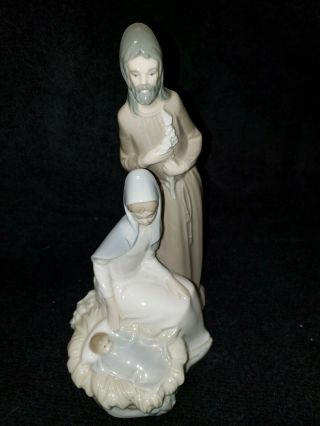 Vintage Nao By Lladro Holy Family Joseph Mary Baby Jesus Figurine