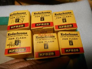 7 Rolls Kodak K828 Kodachrome For Flash Film In Boxes Expired 1959