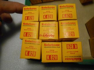 9 Rolls Kodak K828 Kodachrome Film In Boxes Expired 1960