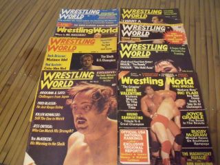8 Vintage " Wrestling World " Magazines W/ladies,  Female,  Women,  Girl Wrestlers