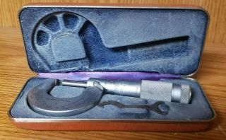 Vintage Brown and Sharpe Micrometer 1 Machinist tool USA 3